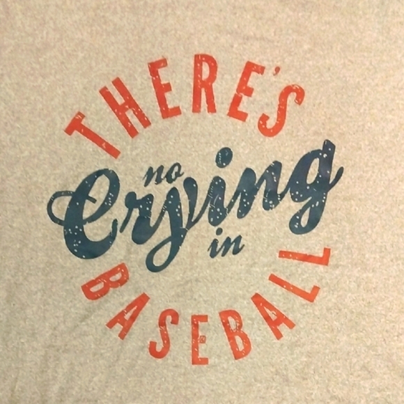 Gray Graphic T-Shirt with Baseball Print - Picture 2 of 4